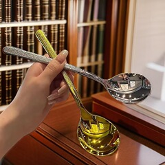 ネット赤ステンレスハンマースプーン韓国式スプーン長柄丸頭スプーン家庭用スプーンスプーンスプーン甘いスプーンスプーンスプーンスプーンスプーン