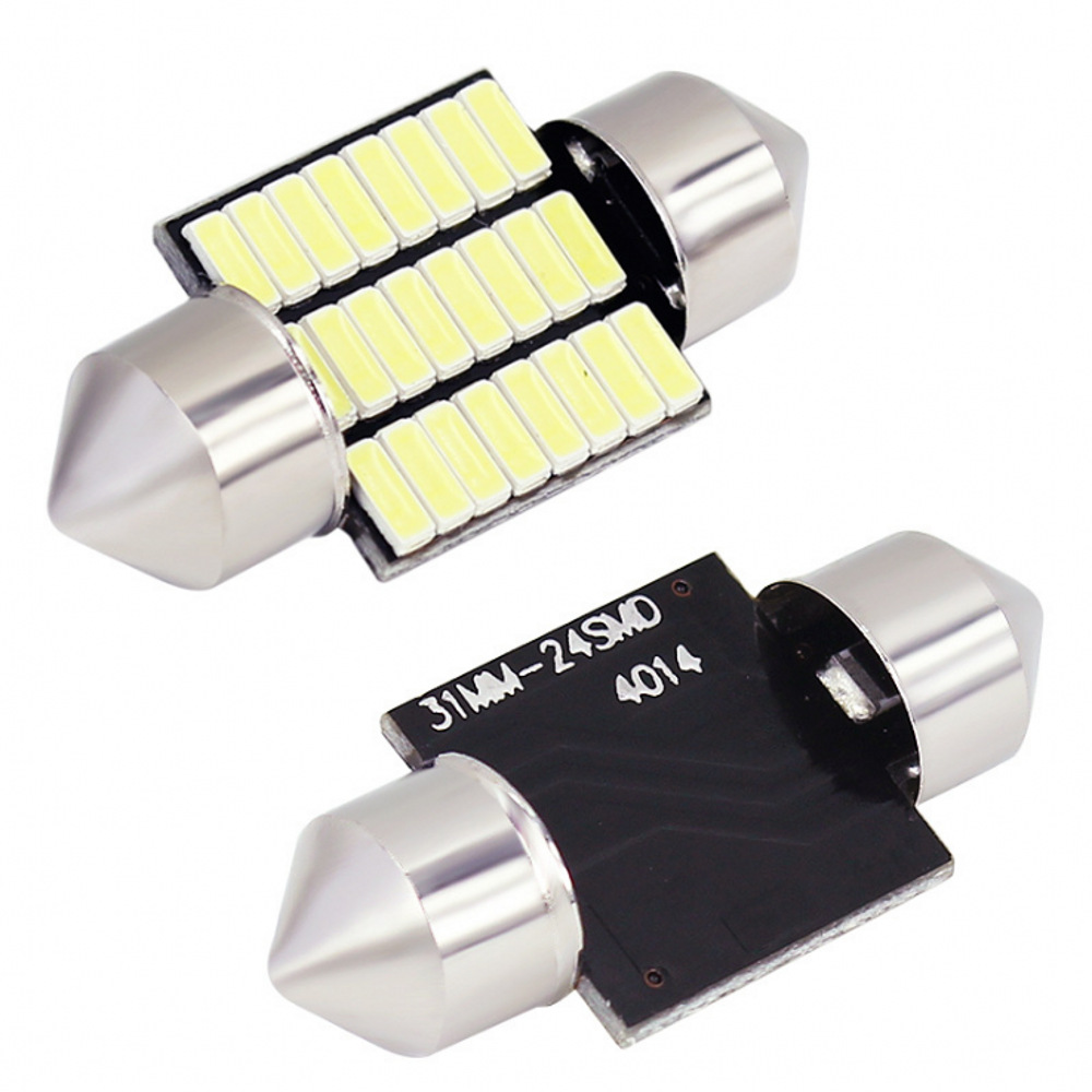 LED Decoding Festoon 4014 29-44MM 18 24 30 36 39 45 SMD 12V Reading Light