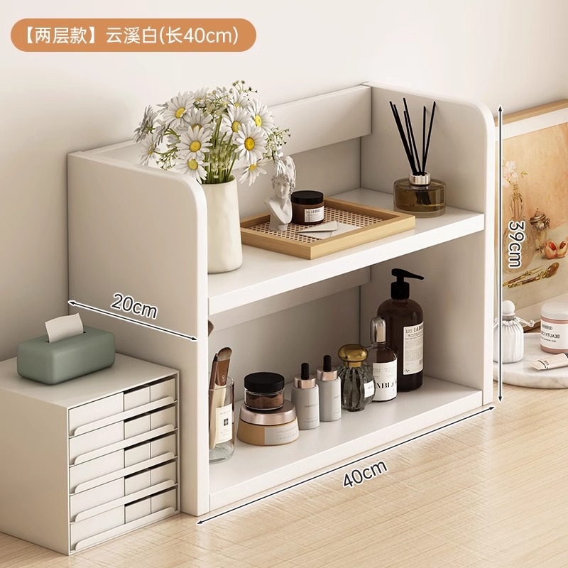 Estante de estudiantes estante de piso pequeño estante combinado estante de almacenamiento cosmético doméstico estante de almacenamiento estante de exhibición en la mesa
