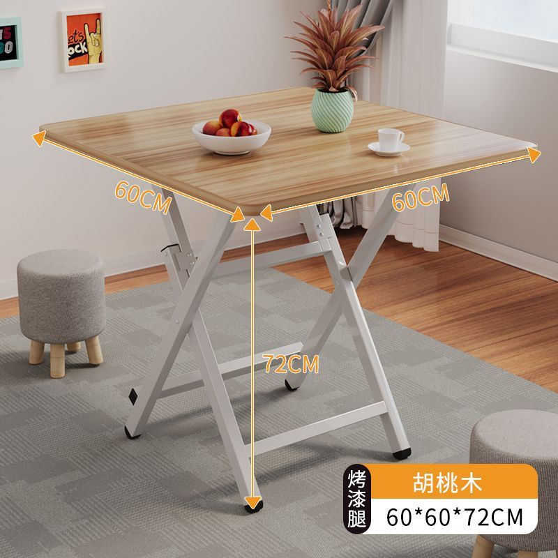 Mesa plegable, mesa de comedor, hogar, mesa de comedor simple multifuncional, casa de alquiler, puesto portátil al aire libre, mesa pequeña para cenar