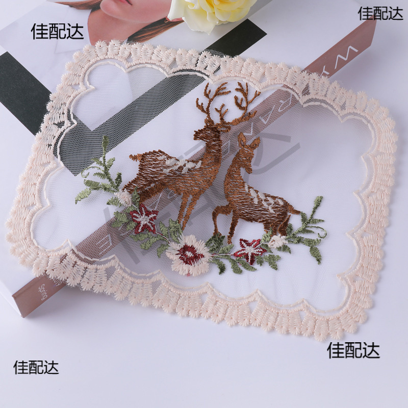 水溶蕾丝刺绣花片沙发创意工艺品贴花补丁贴DIY家居布艺服装辅料