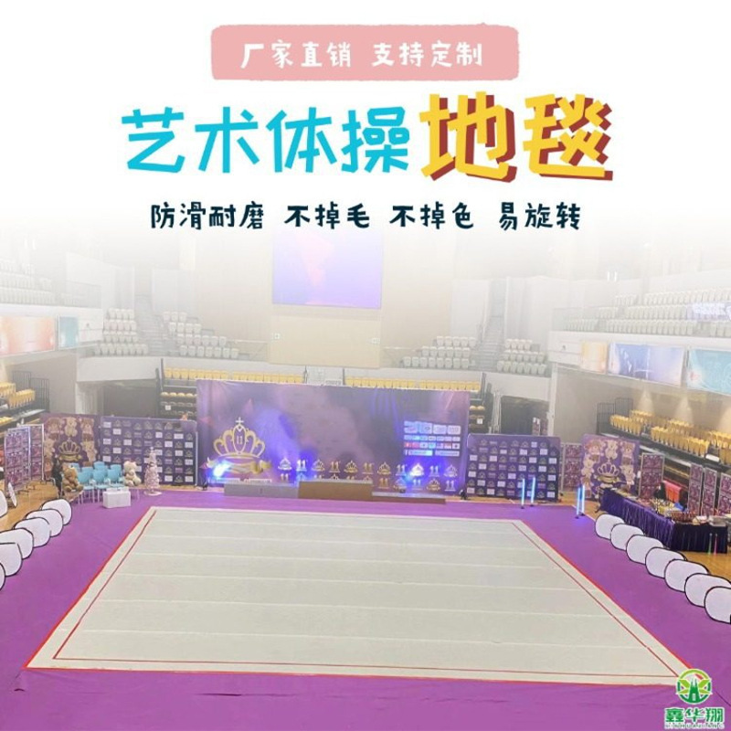Artistic Gymnastics Carpet, Free Style Gymnastics Mat, Cheerleading, Aerobics, Martial Arts Routine, Dance Technique Mat, Stage Carpet