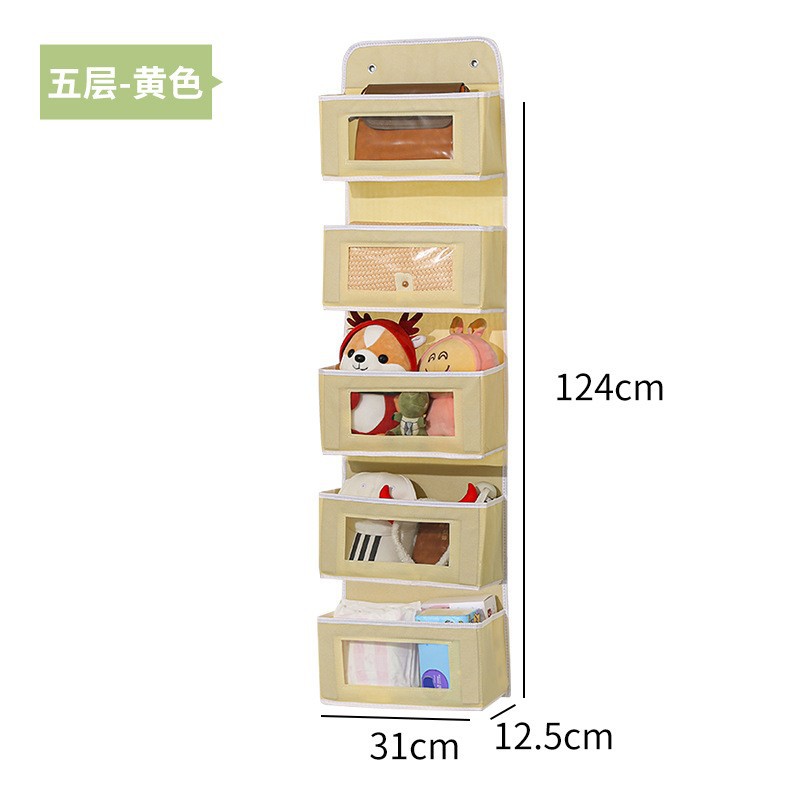 Nueva puerta transfronteriza de varias capas, bolsa para colgar en la parte trasera del dormitorio, bolsa de acabado de juguetes, ropa interior para colgar en la pared, almacenamiento en capas