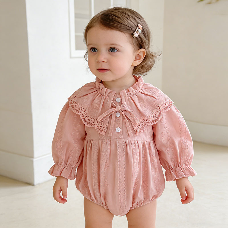 Baby Clothes Spring and Autum New Triangle Crawling Baby Girl's Jumpsuit Long-Sleeved Crawling Suit Baggy Clothes for Going Out