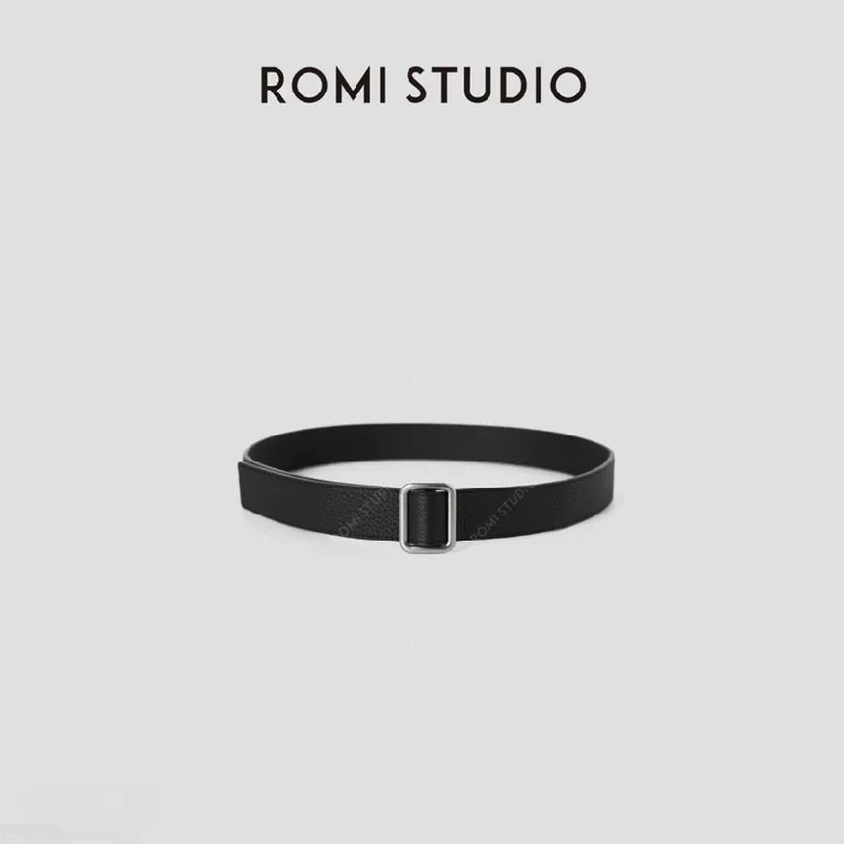 Пояс из натуральной кожи первого слоя ROMI STUDIO «Relaxed New York» без пряжки, черный, RW24LP30853