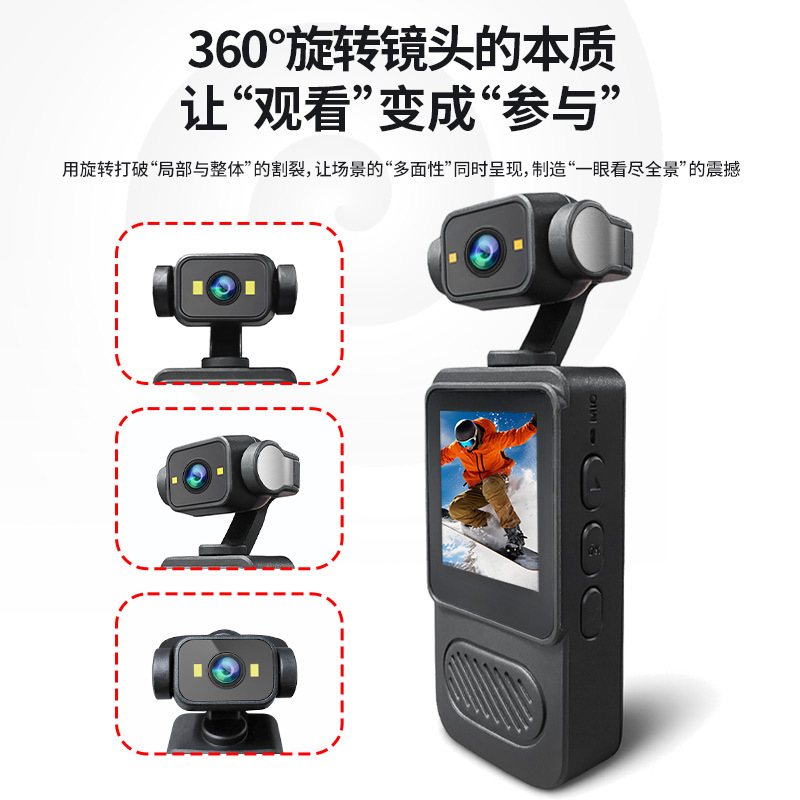 Cross-Border Hot Selling Handheld Camera Y2 Portable Wifi Back Clip Camera Law Enforcement Recorder Outdoor Camera in Stock