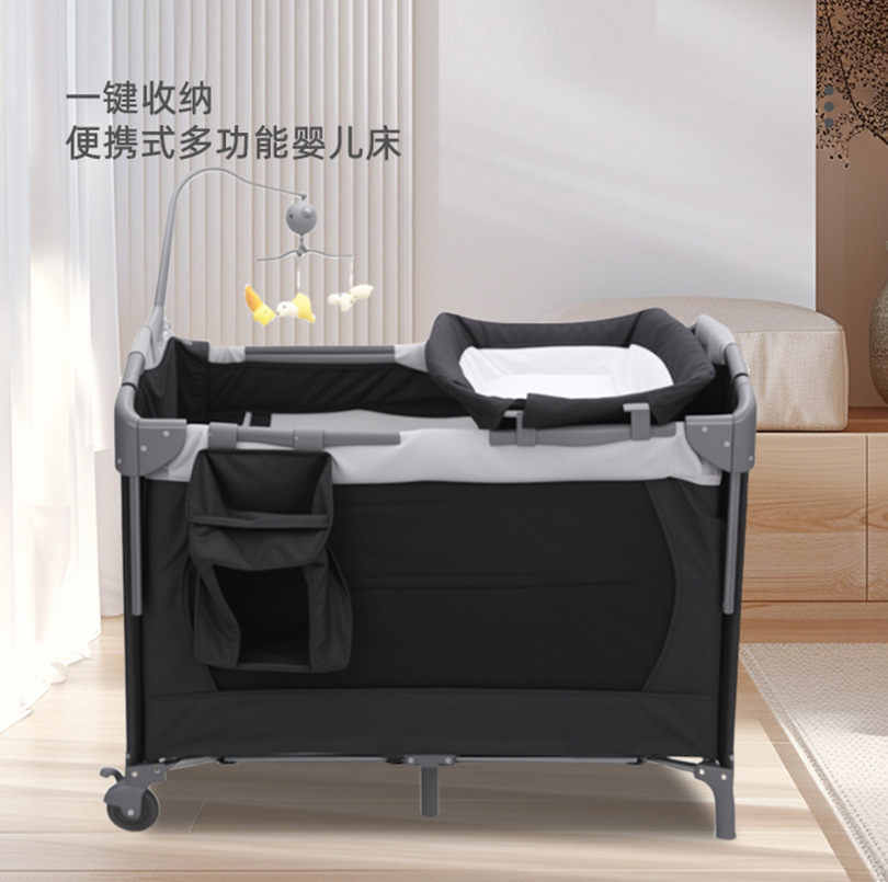 Cama de bebé transfronteriza multifuncional cama de bebé móvil plegable cama especial para bebés cama de empalme de bebé portátil