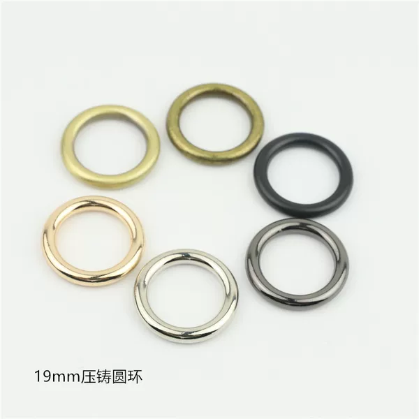 Luggage Hardware Accessories, Die-Cast Round Rings, Seamless Rings, Connecting Buckles, Seamless Circular Rings, Inner Diameter 1.9cm