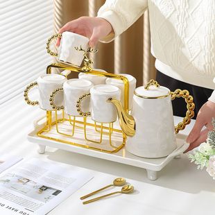 Tea Set Set 2025 New Accessible Luxury Simple Water Cup Home Living Room Tea Cup European Ceramic Water Set