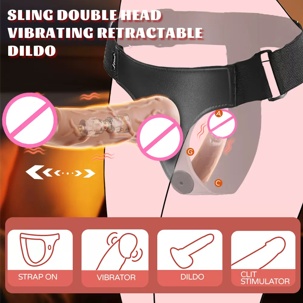 跨境夜樱女用穿戴裤伸缩假阳具软肉电动夫妻成人情趣性用品自慰器