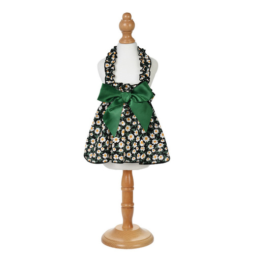  new spring and summer small wrinkle chrysanthemum shoulder strap skirt pure cotton princess skirt pet clothes elastic dog clothes lady skirt