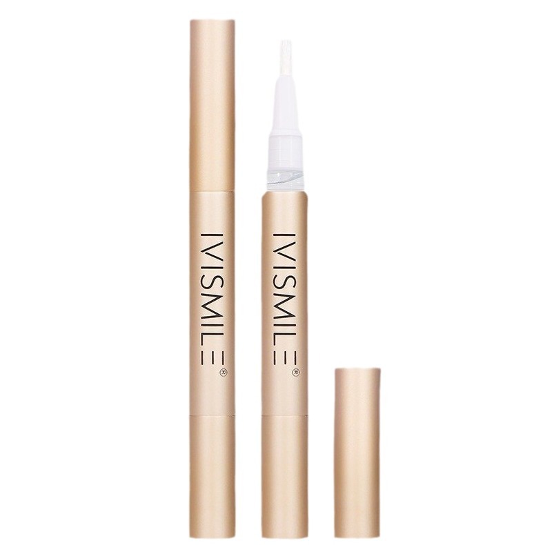 Teeth whitening gel pen with cleaning and polishing