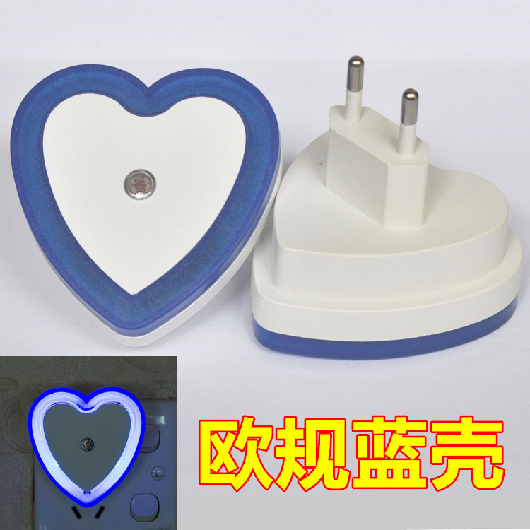 跨境爱心英规光控感应led夜灯 亚马逊热销创意简约氛围灯工厂直供|undefined