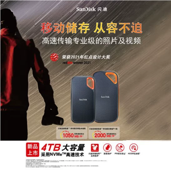 Sandisk/闪迪 E61 500G 1T 2T 4T 8T Type-c USB3.2 Mobile SSD