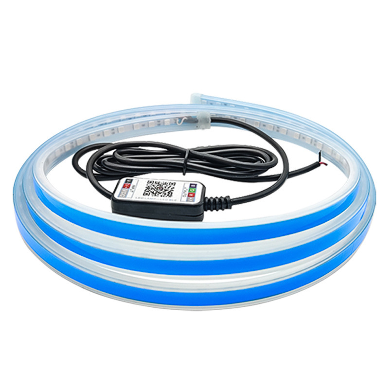 Lámpara de diapositiva de color del motor del automóvil a través de la lámpara PVC azul modo de escaneo dinámico luz de conducción diurna image 6