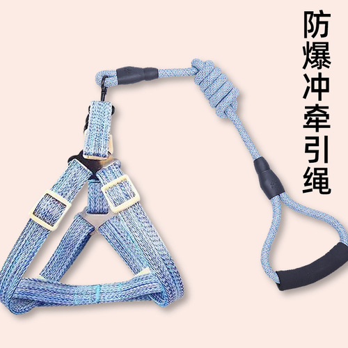 Manufacturer wholesale cross-border new dog leash, adjustable dog leash, medium and large bite-resistant, explosion-proof dog leash