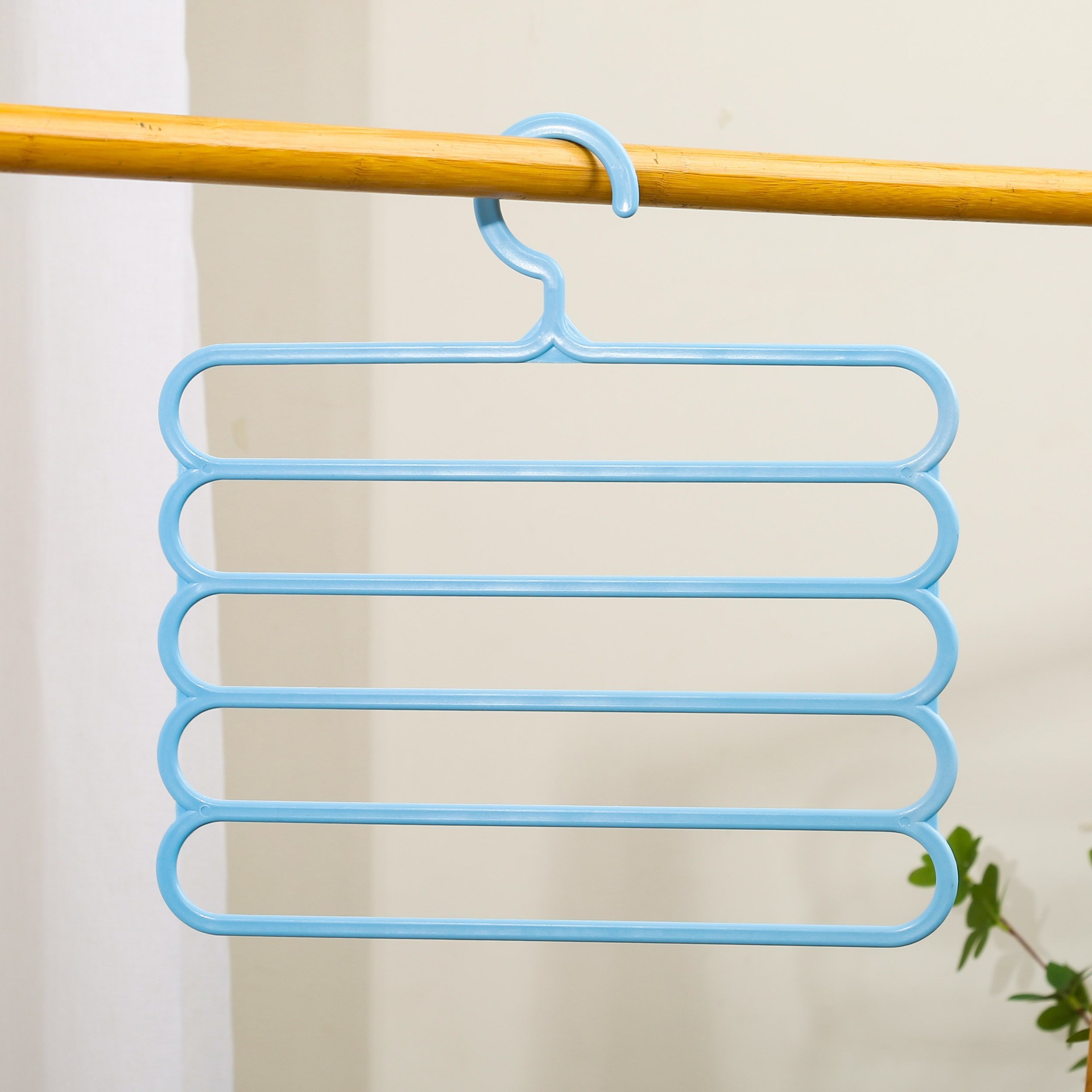 Bra de madera percha multifuncional ropa interior casera chaleco de almacenamiento multi-gancho dormitorio gancho de madera sólida percha ondulada