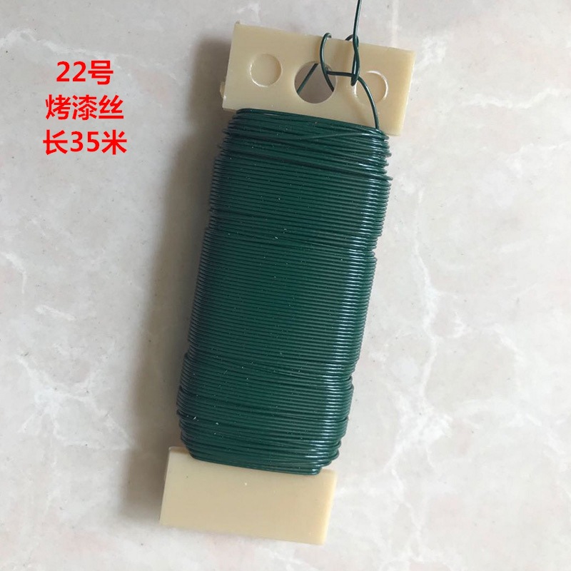 No. 22 alambre de pintura horneado alambre de jardinería alambre de color para decoración de Navidad alambre de hierro fino y suave DIY