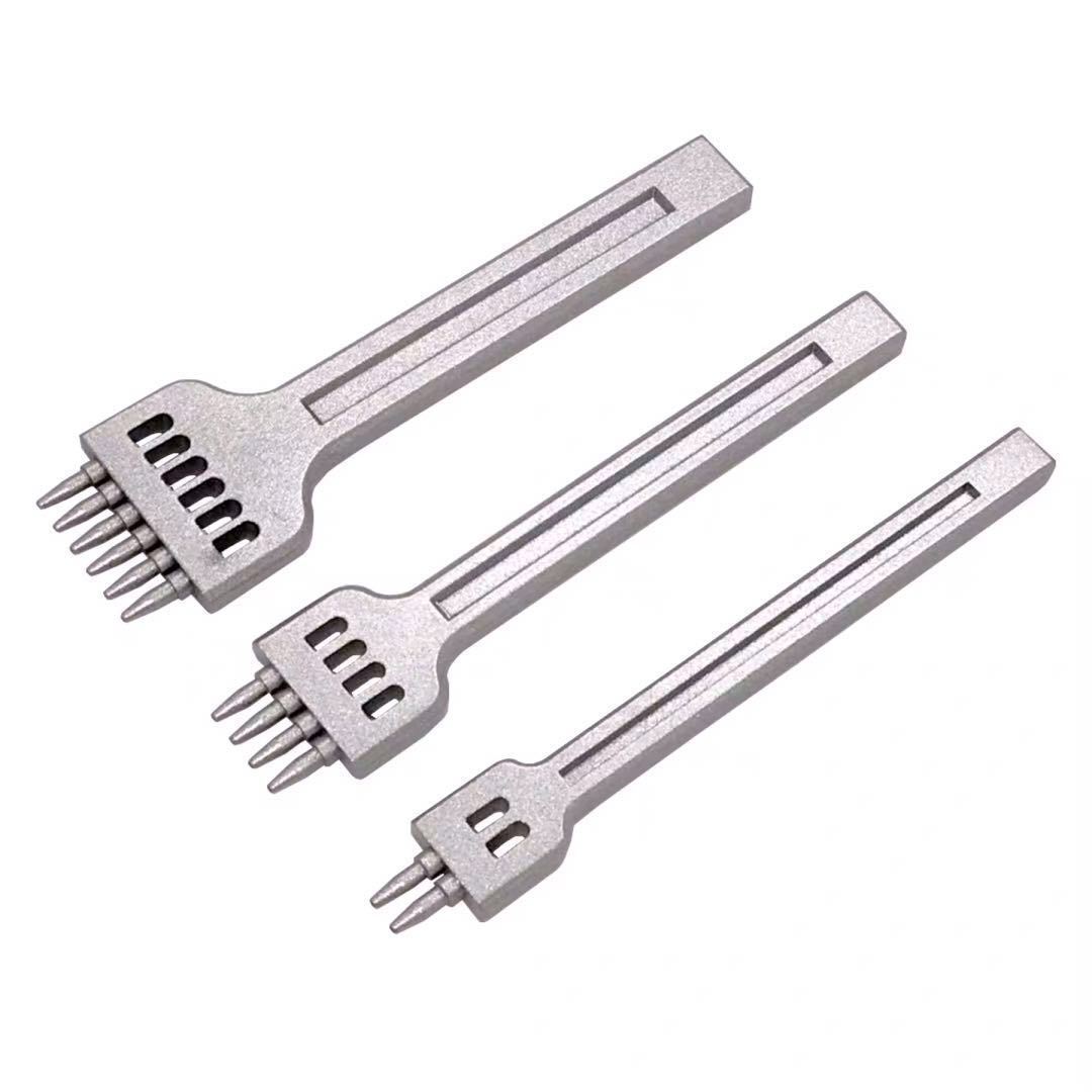 DIY皮革工具 打孔冲多孔排冲代替菱斩皮带圆冲圆排冲 新款排冲