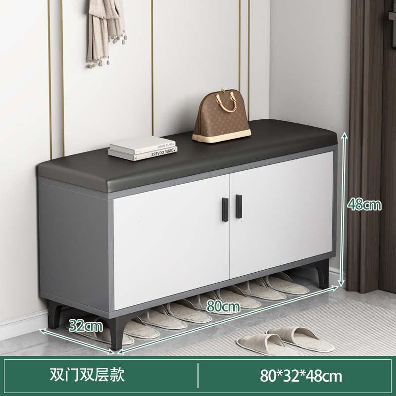 H012-80cm 아이언 그레이 + 화이트 더블 도어