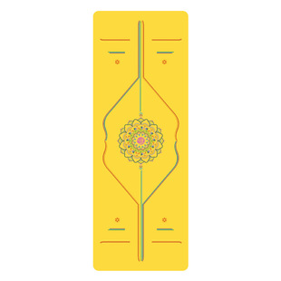 Spot Rainbow Yoga Mat PU natural rubber non-slip sports fitness mat posture line thickened local tyrants mat wholesale