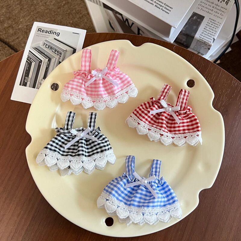Doll Clothes 10cm Suitable for Molly Half-Body Skirt Cotton Doll Dress Mini Floral Skirt DIY