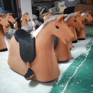 Designer Children Rocking Horse Cartoon Toy Seat Shopping Mall Kindergarten Decorative Seat Senma Rocking Chair Spot