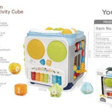 Baby Multifunctional Activity Cube Toy Fun Six-Sided Piano Key Cube Baby Early Education Treasure Box