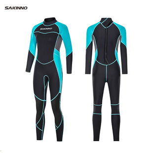 3mm one-piece diving suit women's warm cold-proof sunscreen diving suit swimming surfing snorkeling suit thickened winter swimming suit