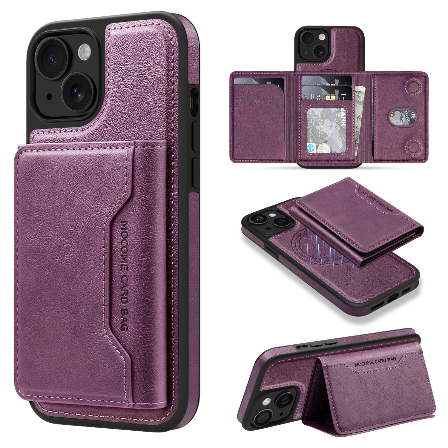 Ốp lưng iPhone 16 chống sốc viền dày, chất liệu TPU mờ — Vàng sa mạc, Tím đậm, Xanh ngọc, Màu đen chi tiết 9