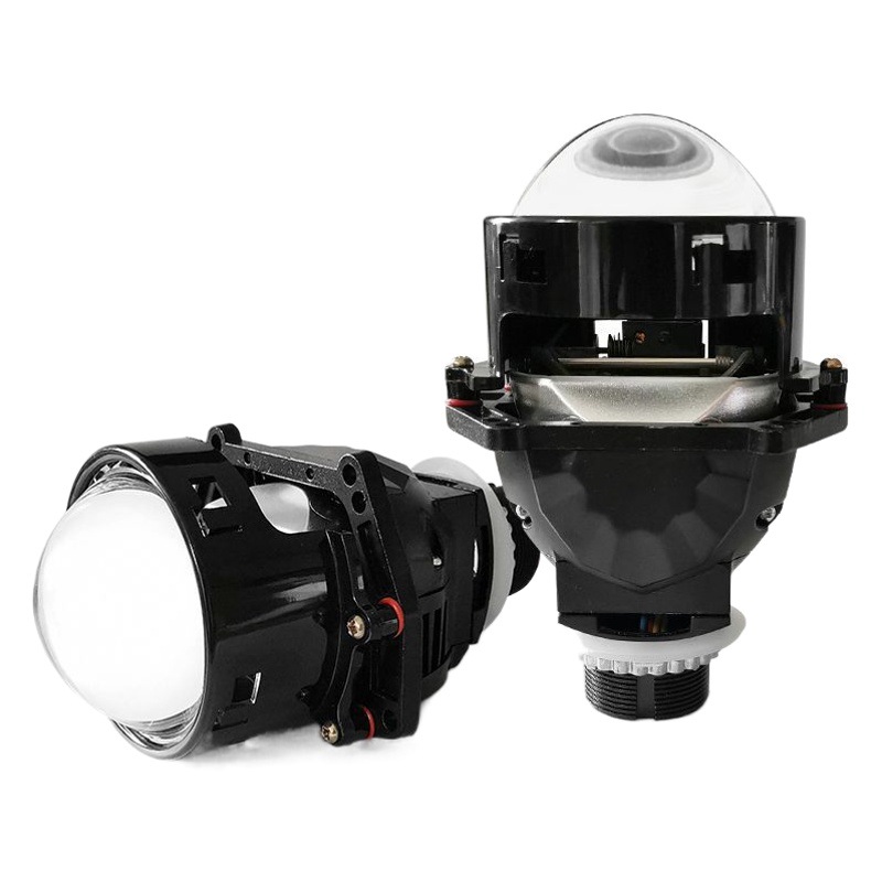 Nuevo 3,0 pulgadas ZrO negro Guerrero sin pérdida universal doble lámpara taza LED doble luz lente Super brillante coche láser faro