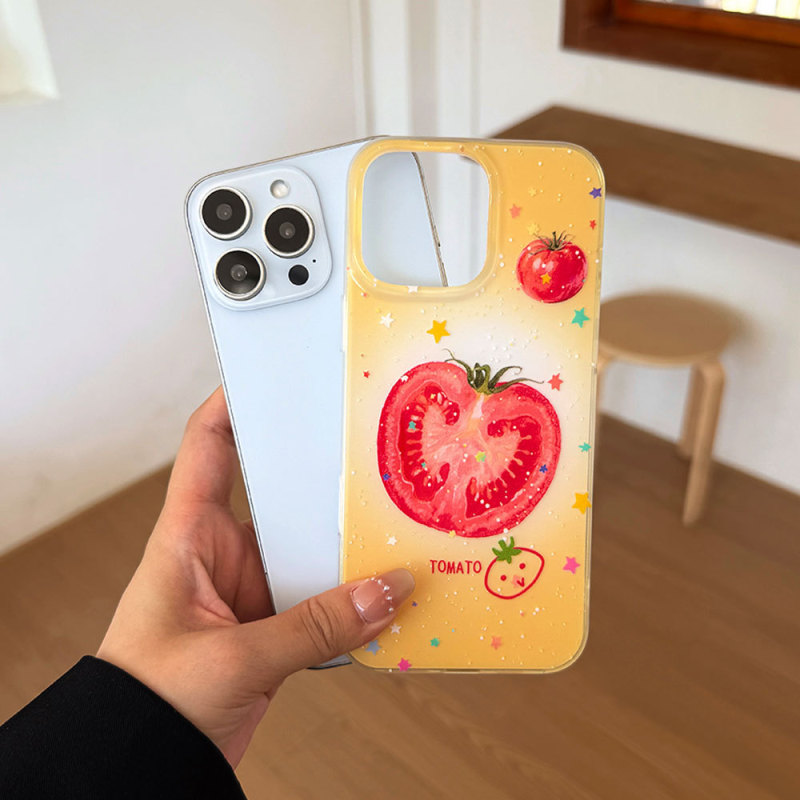 Strange Tomato Suitable for Apple 17 Mobile Phone Case Iphone16Pro Cute Star Tomato Vegetable Protective Cover