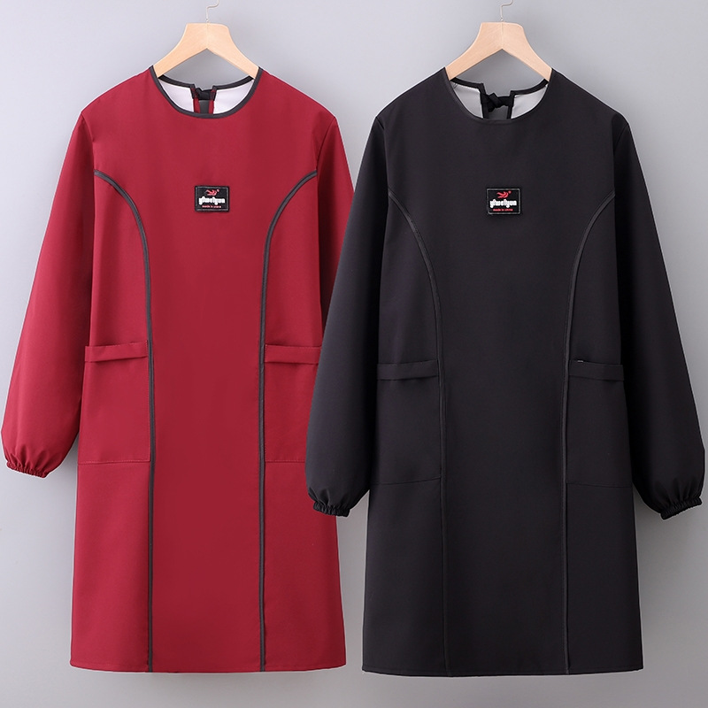 Delantal a prueba de aceite delantal a prueba de agua delantal de cocina especial delantal de manga larga ropa de mujer delantal explosivo