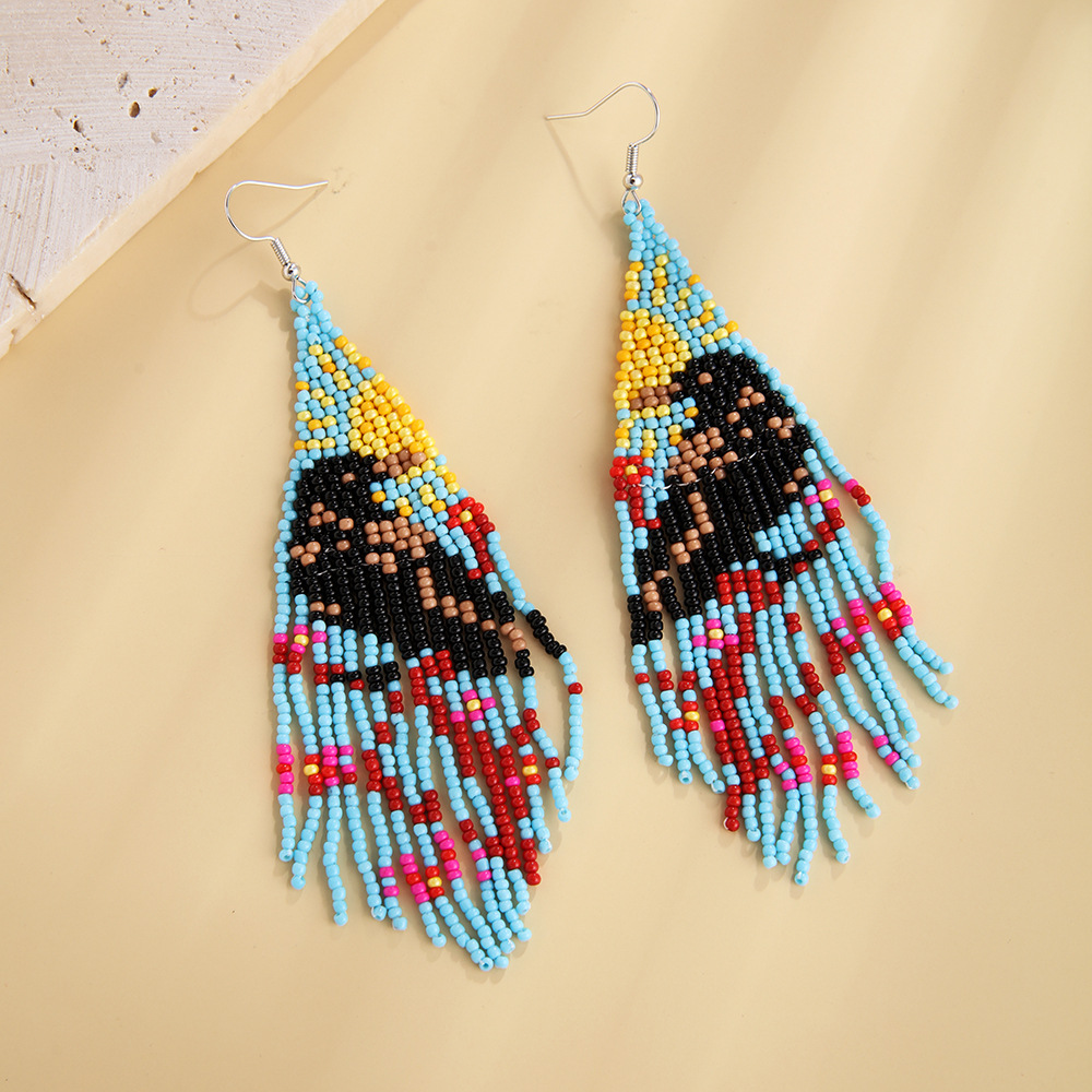 Casual, Daily Occasion 1 Pair Bohemian Geometric Color Block Glass Ear Hook