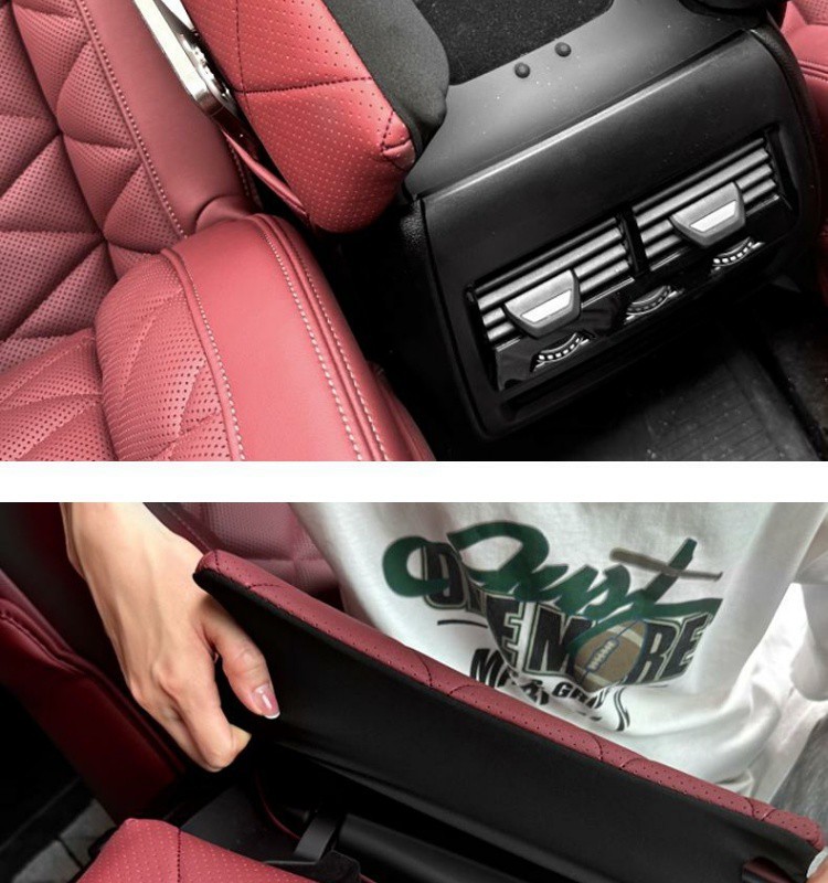 hU7 BMW X5L Armrest Box Pad X5/X7 Special Central Heightening Pad Protective Cover Armrest Box Leather Cover Car Interior