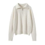 宽松翻领cashmere100lekasha套衫