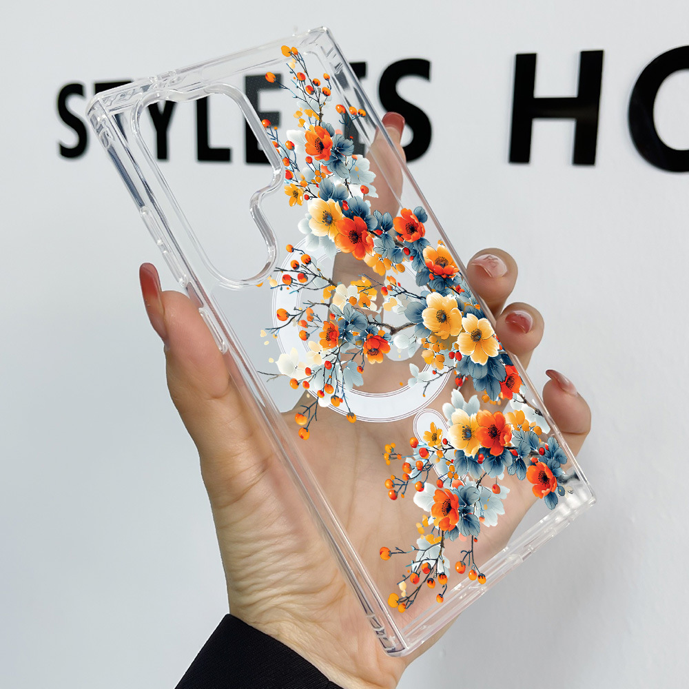 40g Weight Samsung Applicable Brands Phone Cases Classification PC, tpu Material Flower Pattern Simple Style, Classic Style Style PC Tpu Flower Simple Style Classic Style Phone Cases Phone Accessories 11