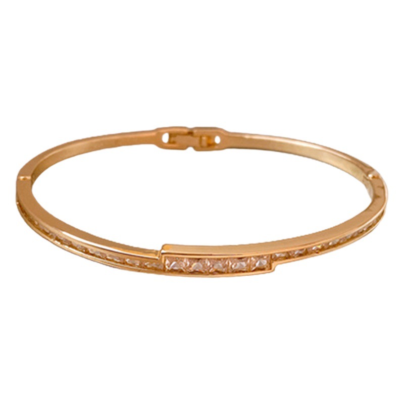 Real oro galvanizado ZIRCON costura hebilla pulsera moda viajero versátil diseño pulsera nueva pulsera al por mayor