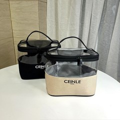 New Korean version of transparent high-looking cosmetic bag for women, portable cosmetic bag, fashionable toiletry bag, cosmetic case with large capacity for women