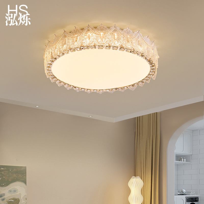 Light Luxury Crystal Ceiling Lamp for Living Room, Modern Simple and Elegant Bedroom Main Light, 2026 New Model, Guangdong Zhongshan Lighting Fixtures