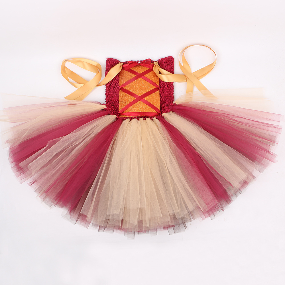 Kid's Clothing children's clothing children's Halloween witch costumes Witch is also crazy role playing mesh tulle skirt_voghion.com