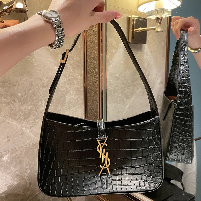 De alta calidad de cuero genuino yanglin bolsa 2023 nueva moda hombro axila bolsa Hobo medio-antiguo bolso de palo francés