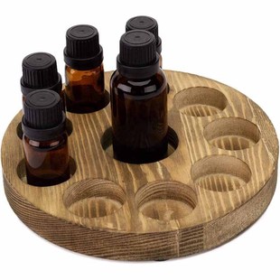 Factory Direct Supply of Pine Porous Essential Oil Display Stand, One Layer Round, Large Quantity in Stock, Various Specifications Can Be Customized