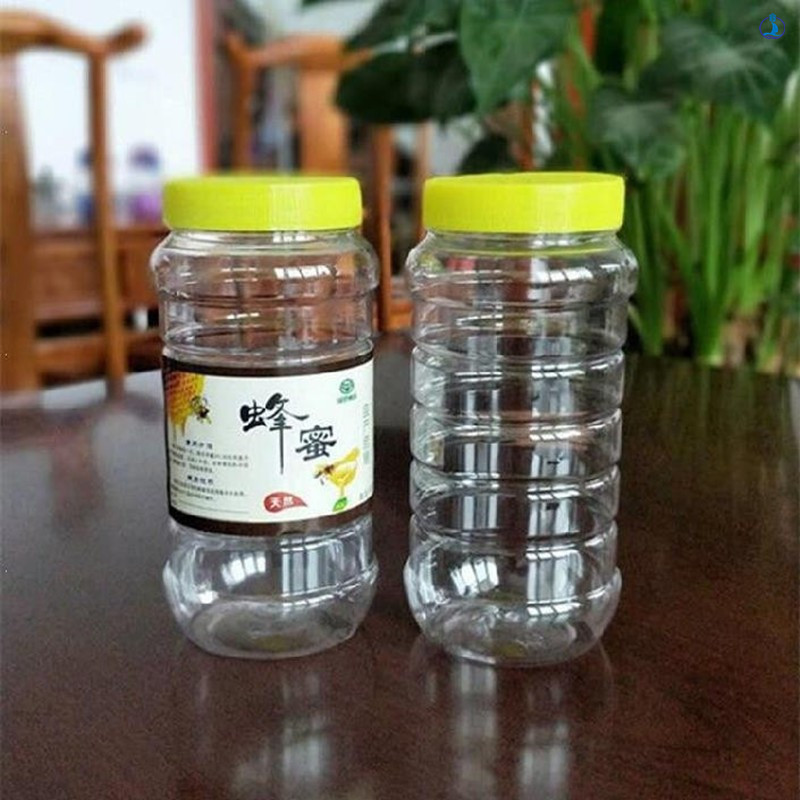 二斤蜂蜜瓶蜜蜂瓶塑料专用瓶1加厚两装一公斤一瓶子带内盖密封罐