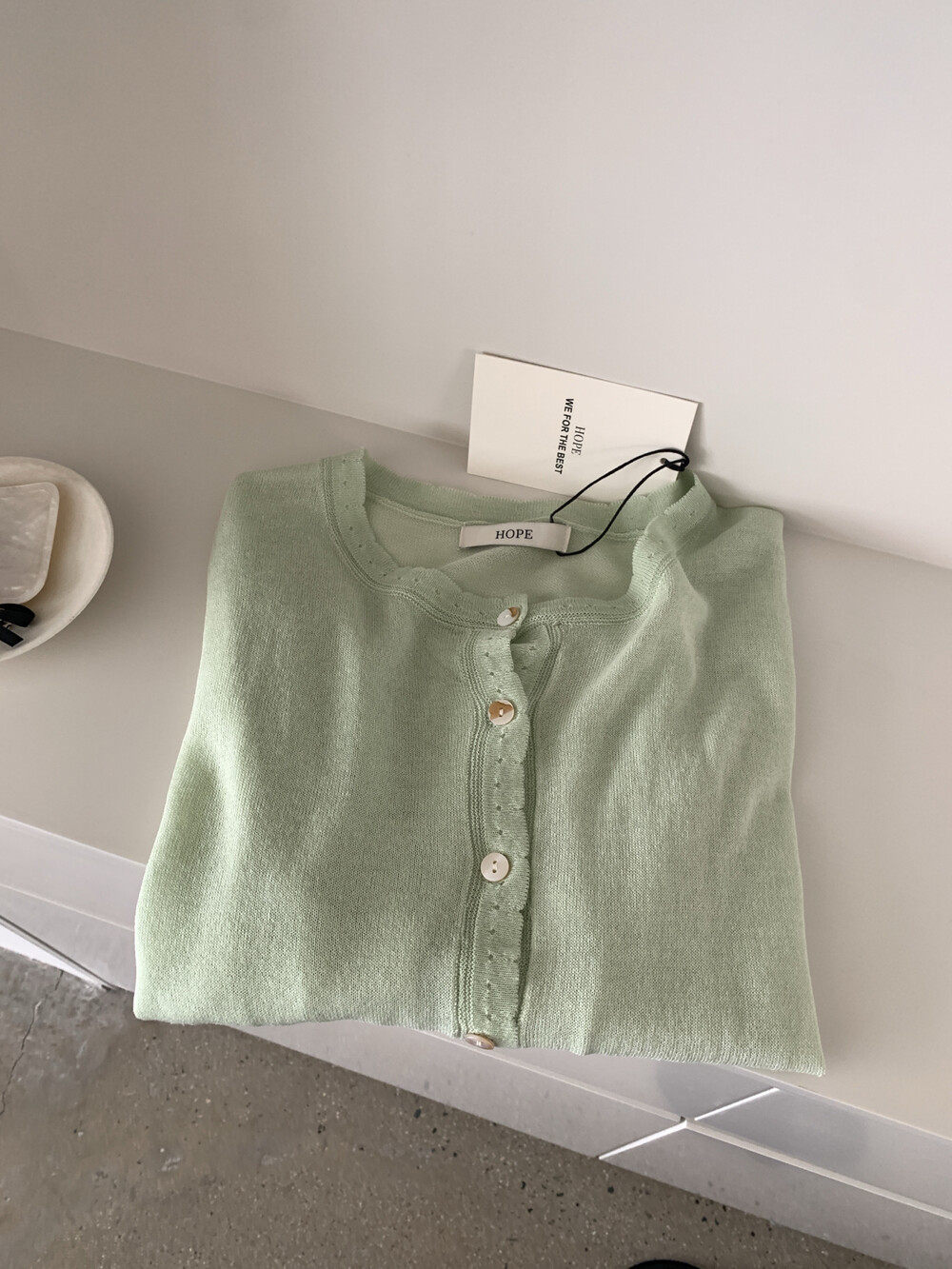 Áo khoác cardigan nữ dáng rộng tay dài chất liệu linen phối ren họa tiết hoa — xanh đậm, Xanh nước biển, trắng ngà, Dưa lưới chi tiết 27