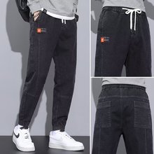 男童牛仔裤秋冬儿童中大童2025冬装新款男孩宽松休闲长裤工装裤潮