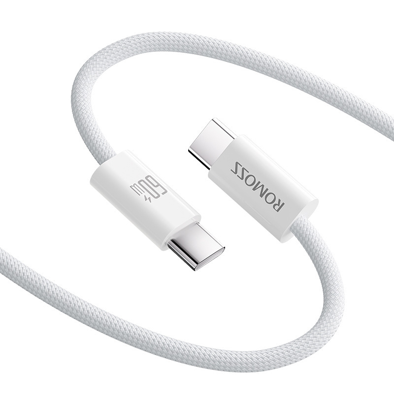 ROMOSS/ロマス データケーブルは、Apple 17携帯電話、Type-C、Android充電ケーブル、PD60W急速充電ケーブルに対応しています。|undefined