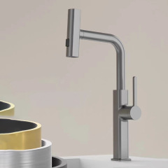 Raindance waterfall pull-out kitchen faucet hot and cold household retractable splash-proof sink faucet