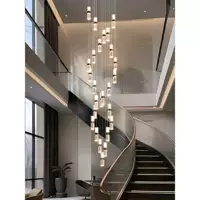 Современная минималистская гостиная loft квартира бамбуковый фестиваль кристалл дуплекс вращающаяся лестница люстра, чтобы выбрать пустую виллу люстра