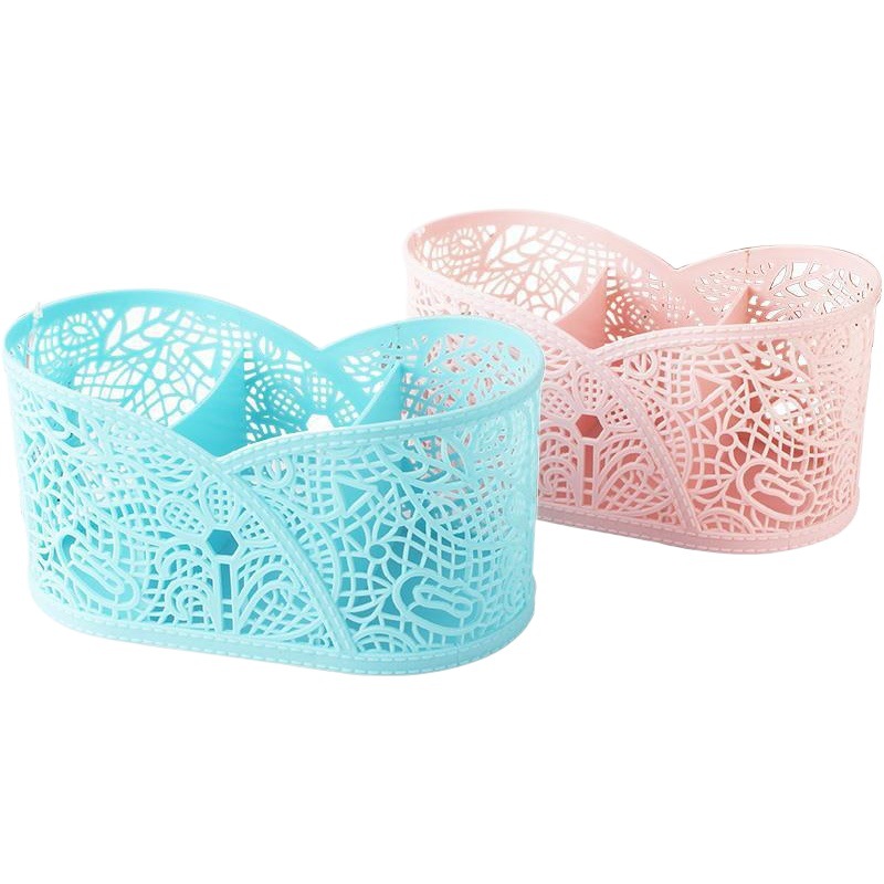 Cesta de almacenamiento de plástico creativo Baño de escritorio cosméticos organización cesta de almacenamiento cesta pequeña cesta caja de almacenamiento de cocina